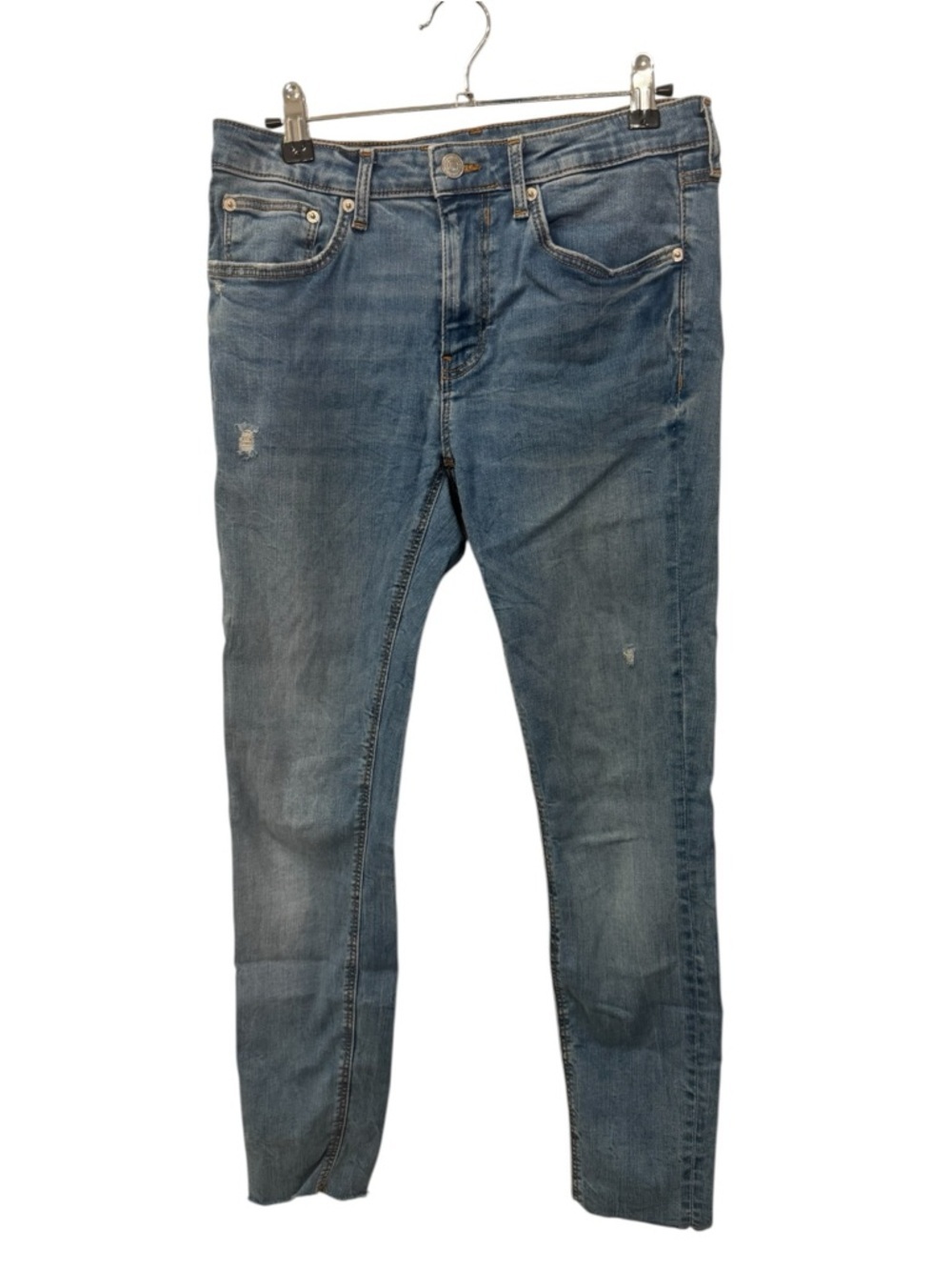 Zara Women's denim  Skinny Jeans in Faded Blue size 8